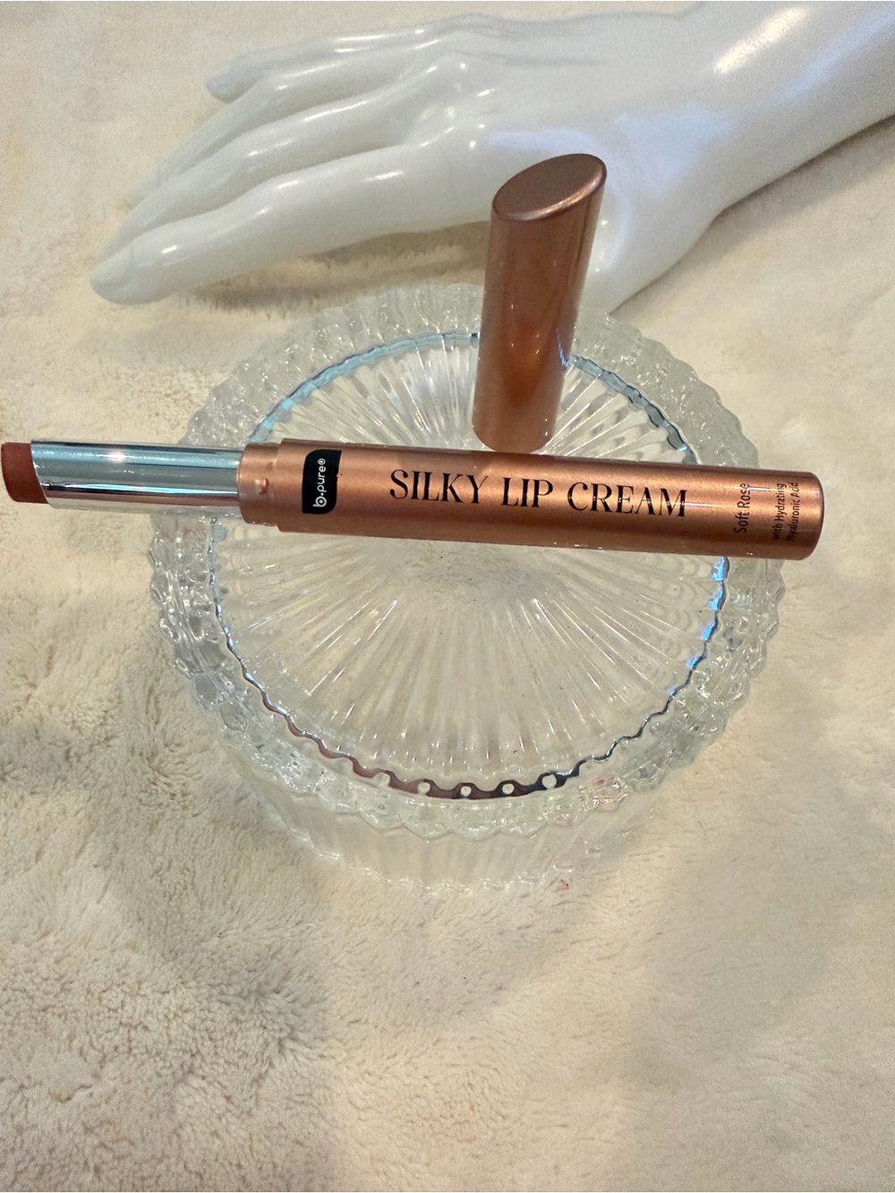 Silky Lip Cream Moisturizing Lipstick - Soft Rose